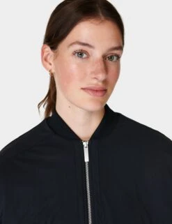 Sweaty Betty Explorer Bomber Jacket - Black -The Sports Edit Store sweaty betty explorer bomber jacket black sb9608 8