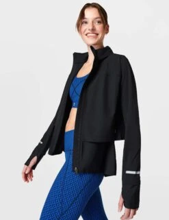 Sweaty Betty Fast Track Running Jacket - Black -The Sports Edit Store sweaty betty fast track running jacket black sb9712 4