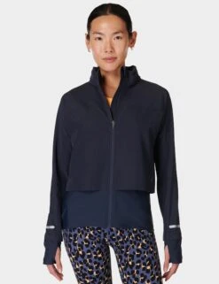Sweaty Betty Fast Track Running Jacket - Navy Blue