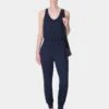 Sweaty Betty Gaia Performance Yoga Jumpsuit - Navy Blue 2 Sweaty Betty Gaia Performance Yoga Jumpsuit - Navy Blue -The Sports Edit Store sweaty betty gaia performance yoga jumpsuit navy blue sb10204 1