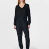 Sweaty Betty Gaia Yoga Long Sleeve Jumpsuit - Black -The Sports Edit Store sweaty betty gaia yoga long sleeve jumpsuit black sb9727 1