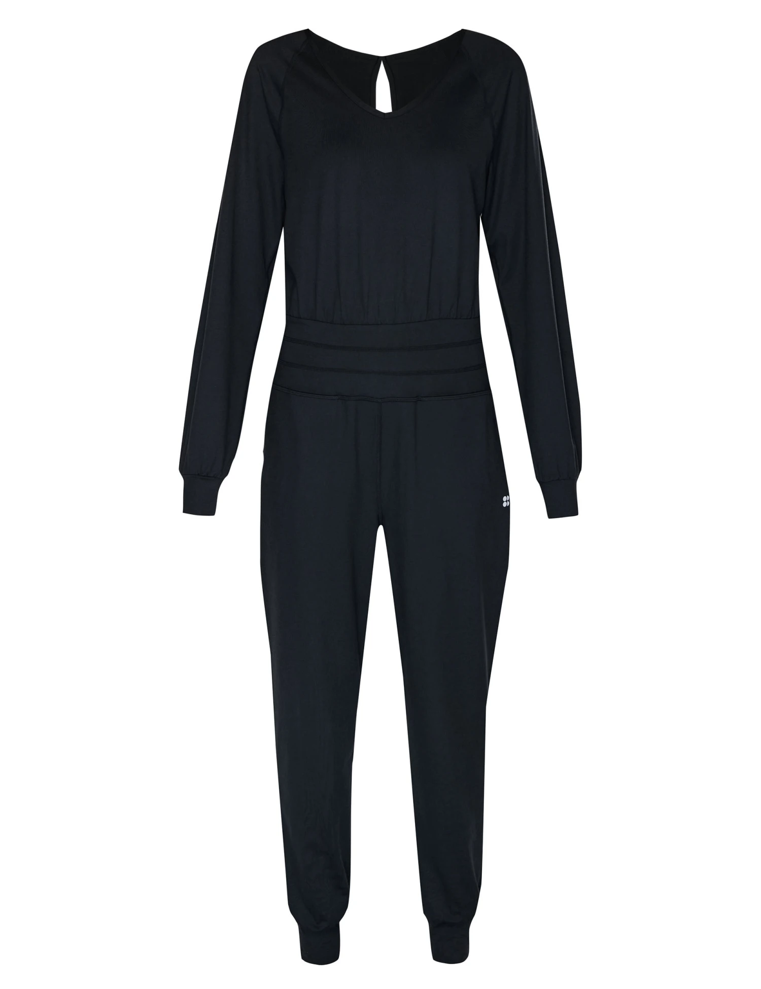 Sweaty Betty Gaia Yoga Long Sleeve Jumpsuit - Black 8 Sweaty Betty Gaia Yoga Long Sleeve Jumpsuit - Black - Image 6