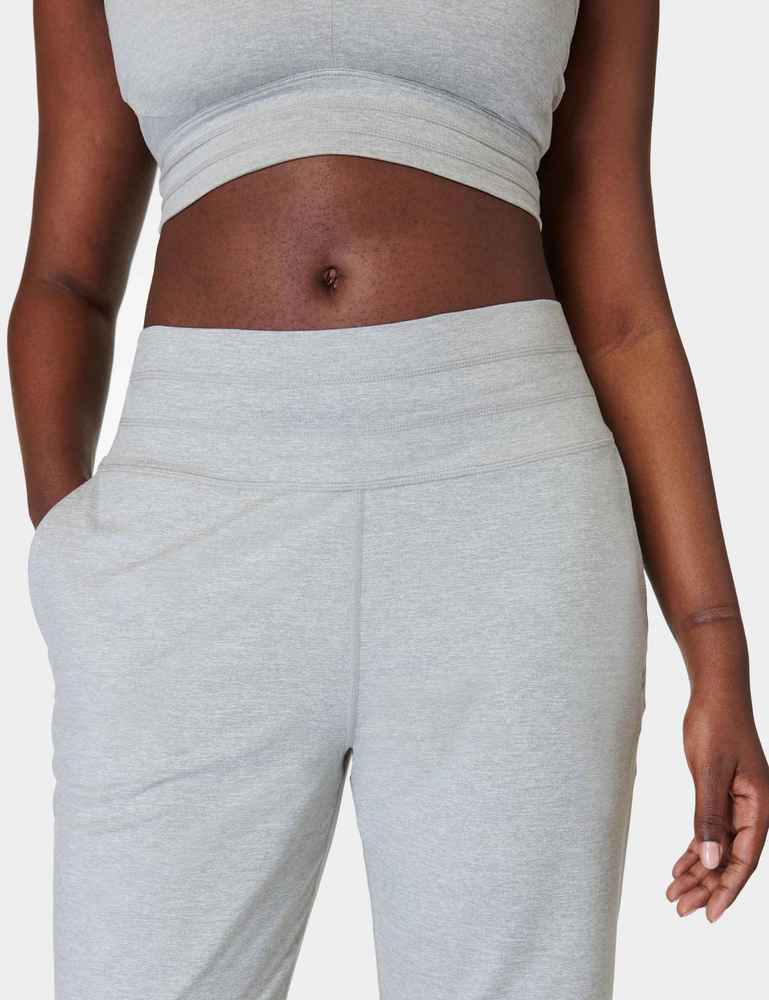 Sweaty Betty Gaia Yoga Pants - Light Grey Marl 5 Sweaty Betty Gaia Yoga Pants - Light Grey Marl - Image 3