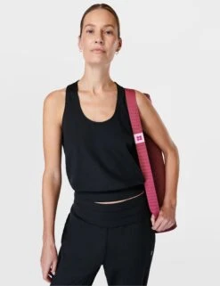 Sweaty Betty Gaia Yoga Vest - Black -The Sports Edit Store sweaty betty gaia yoga vest black sb9561 4
