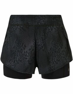 Sweaty Betty Get Set 2-in-1 Multi-Train Shorts - Grey Hybrid Leopard Print -The Sports Edit Store sweaty betty get set 2 in 1 multi train shorts grey leopard print sb10172a 3