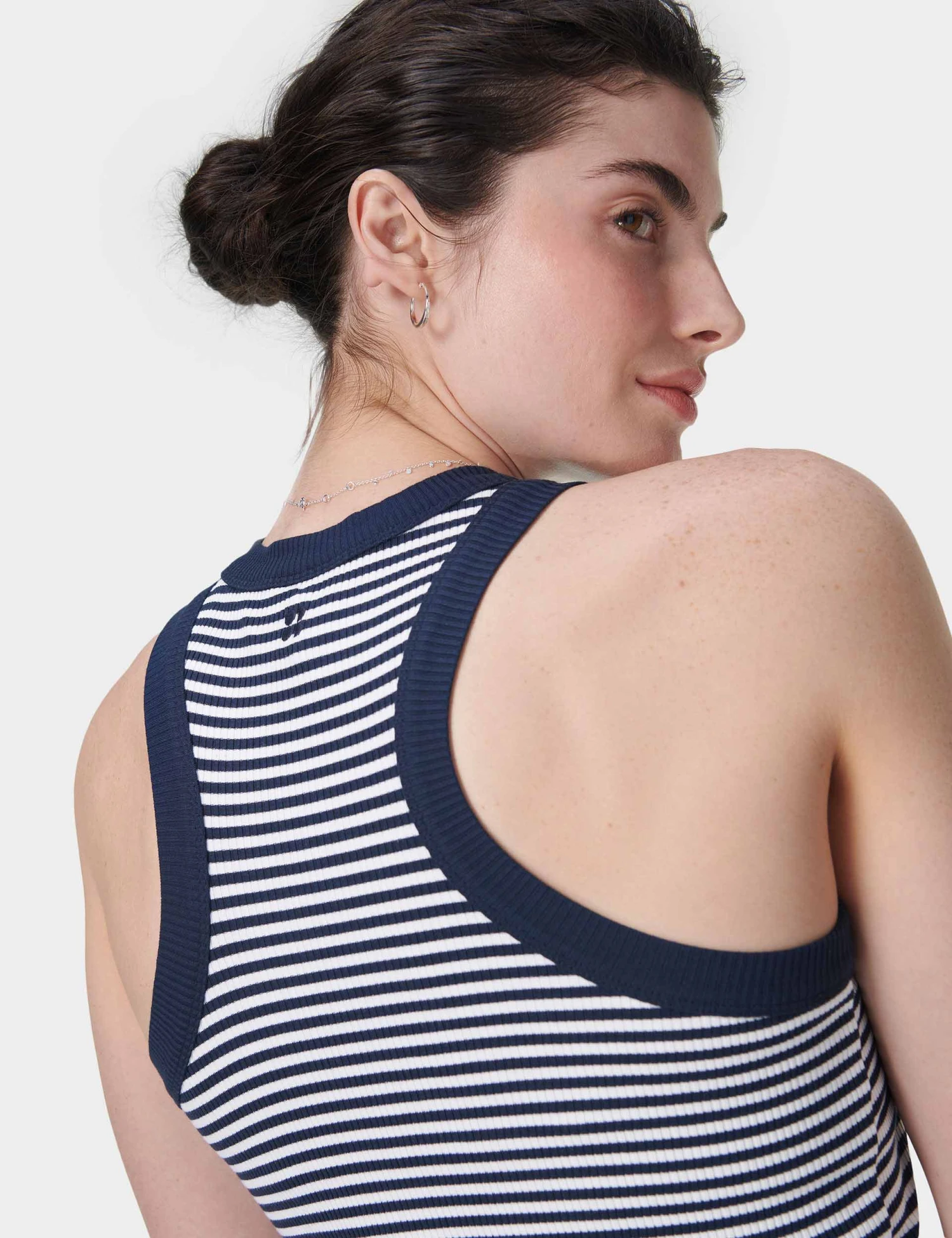 Sweaty Betty Harper Racer Vest - Navy White Stripe 5 Sweaty Betty Harper Racer Vest - Navy White Stripe - Image 3