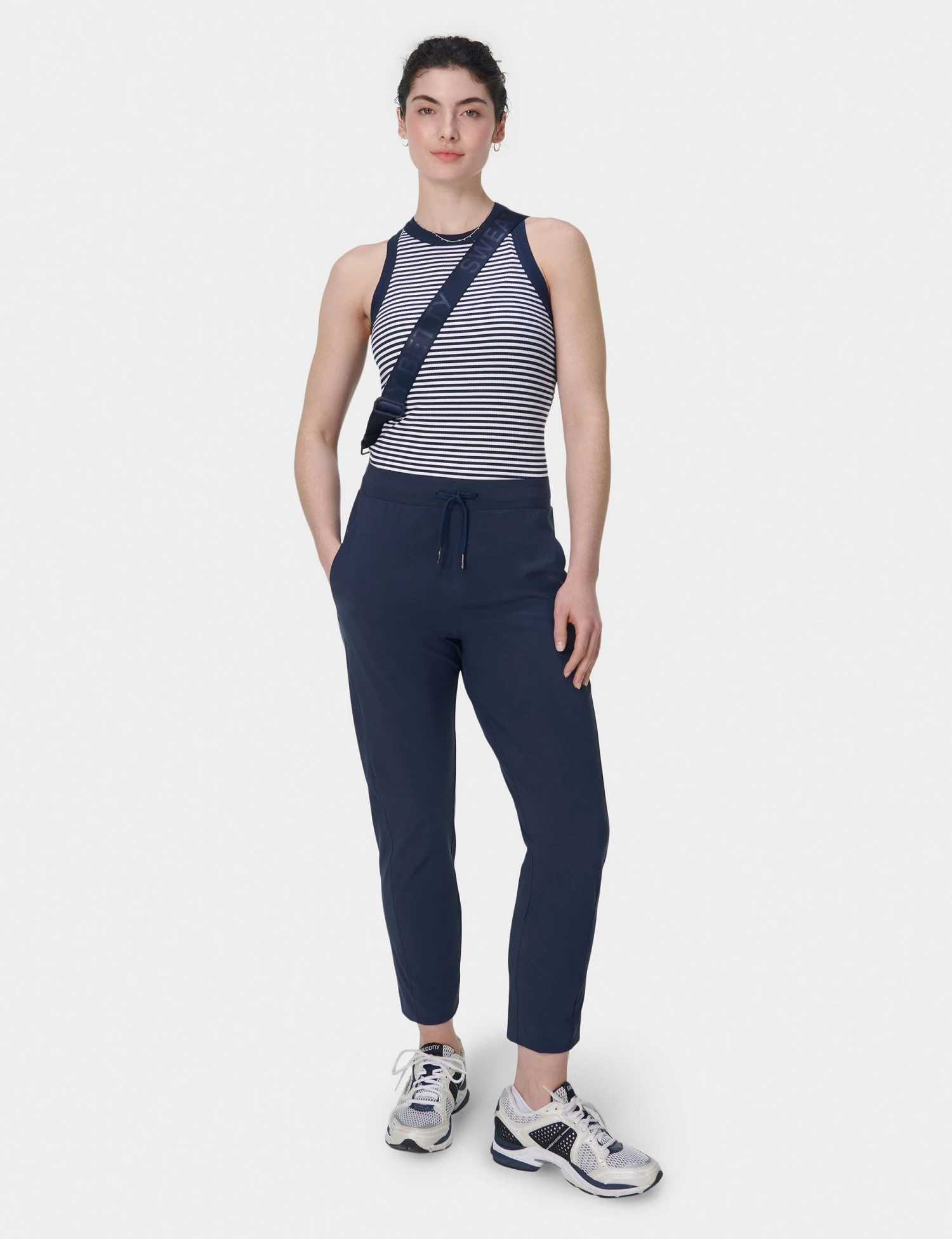 Sweaty Betty Harper Racer Vest - Navy White Stripe 7 Sweaty Betty Harper Racer Vest - Navy White Stripe - Image 5