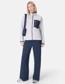 Sweaty Betty Mallow Zip Through - Mottled Grey/Navy Blue -The Sports Edit Store sweaty betty mallow zip through lily white marl sb10233 8