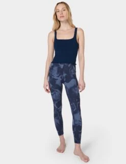 Sweaty Betty Mindful Seamless Bra Vest - Navy Blue -The Sports Edit Store sweaty betty mindful seamless bra vest navy blue SB8340A 4274 6
