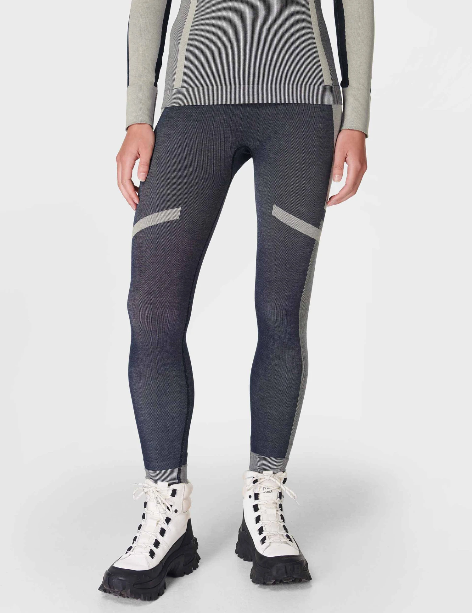 Sweaty Betty Modal Chevron Base Layer Legging - Navy Blue Studio White 3 Sweaty Betty Modal Chevron Base Layer Legging - Navy Blue Studio White