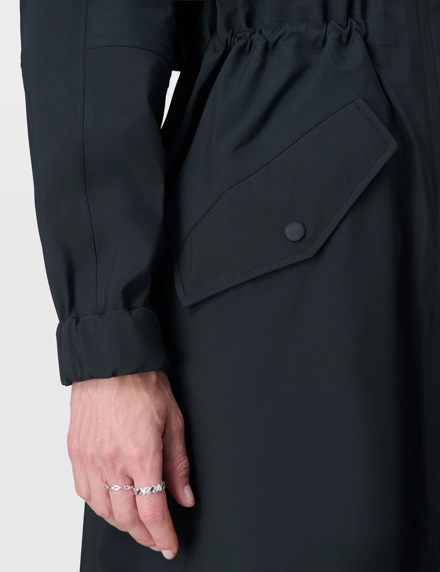 Sweaty Betty Motion Technical Longline Parka - Black 8 Sweaty Betty Motion Technical Longline Parka - Black - Image 6