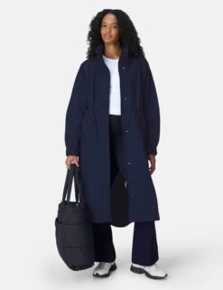 Sweaty Betty Motion Technical Longline Parka - French Navy -The Sports Edit Store sweaty betty motion technical longline parka french navy sb10393 7