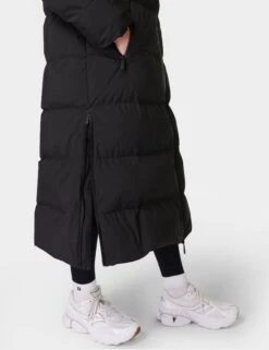 Sweaty Betty Nimbus Longline Puffer - Black -The Sports Edit Store sweaty betty nimbus longline puffer black sb9899 5