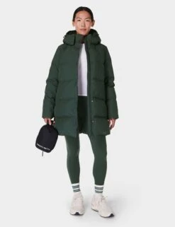 Sweaty Betty Nimbus Mid Puffer - Trek Green -The Sports Edit Store sweaty betty nimbus mid puffer green sb9900 8