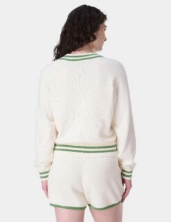 Sweaty Betty Off Court V-Neck Jumper - Lily White -The Sports Edit Store sweaty betty off court v neck jumper lily white sb10221 2