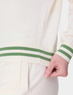 Sweaty Betty Off Court V-Neck Jumper - Lily White -The Sports Edit Store sweaty betty off court v neck jumper lily white sb10221 4