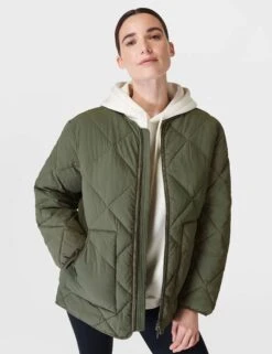 Sweaty Betty On The Move Quilted Jacket - Ivy Green