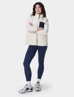 Sweaty Betty Plush Gilet - Lily White -The Sports Edit Store sweaty betty plush gilet white sb10083 7