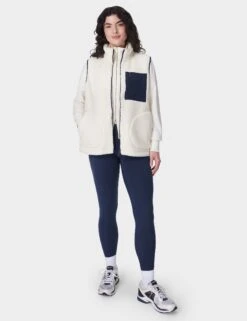 Sweaty Betty Plush Gilet - Lily White -The Sports Edit Store sweaty betty plush gilet white sb10083 8