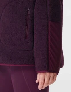 Sweaty Betty Plush Textured Zip Up - Midnight Cherry Purple -The Sports Edit Store sweaty betty plush textured zip up midnight cherry purple sb10012 5