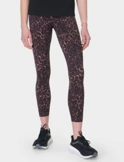 Sweaty Betty Power 7/8 Gym Leggings - Brown Wild Leopard Print