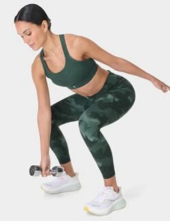 Sweaty Betty Power 7/8 Gym Leggings - Green Terrain Camo Print -The Sports Edit Store sweaty betty power 7 8 gym leggings green terrain camo print sb5400a78 7