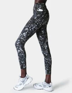 Sweaty Betty Power 7/8 Gym Leggings - Grey Dapple Print