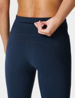 Sweaty Betty Power 7/8 Gym Leggings - Navy Blue -The Sports Edit Store sweaty betty power 7 8 gym leggings navy blue sb5400 2