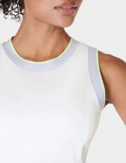 Sweaty Betty Power Ace Mix Pleat Tennis Dress - White -The Sports Edit Store sweaty betty power ace mix pleat tennis dress white sb9296 5