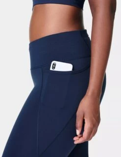 Sweaty Betty Power Gym Leggings - Navy Blue -The Sports Edit Store sweaty betty power gym leggings navy blue sb5400 4
