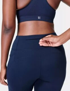 Sweaty Betty Power Gym Leggings - Navy Blue -The Sports Edit Store sweaty betty power gym leggings navy blue sb5400 6