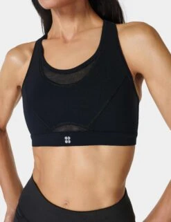 Sweaty Betty Power Icon Running Bra - Black -The Sports Edit Store sweaty betty power icon running bra black sb8395 3