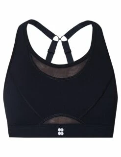 Sweaty Betty Power Icon Running Bra - Black -The Sports Edit Store sweaty betty power icon running bra black sb8395 6