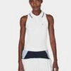 Sweaty Betty Power Match Point Tennis Vest - White -The Sports Edit Store sweaty betty power match point tennis vest white sb9291 1