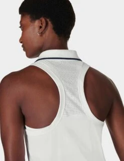 Sweaty Betty Power Match Point Tennis Vest - White -The Sports Edit Store sweaty betty power match point tennis vest white sb9291 3