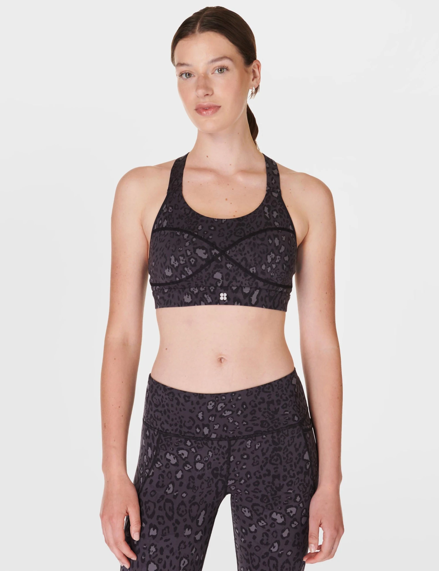Sweaty Betty Power Medium Support Sports Bra - Black Luxe Leopard Print 3 Sweaty Betty Power Medium Support Sports Bra - Black Luxe Leopard Print