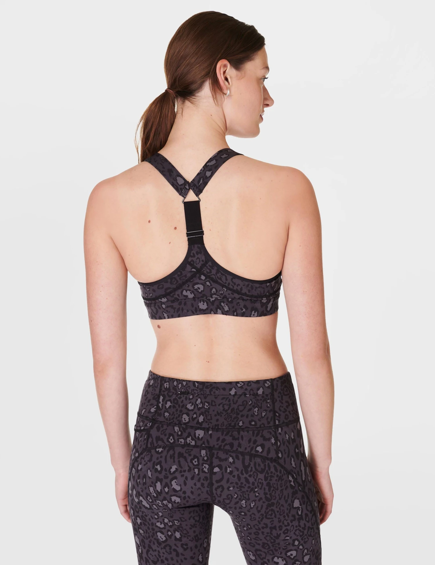 Sweaty Betty Power Medium Support Sports Bra - Black Luxe Leopard Print 4 Sweaty Betty Power Medium Support Sports Bra - Black Luxe Leopard Print - Image 2