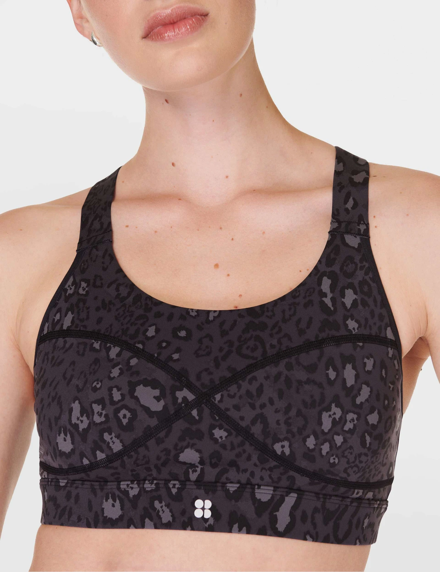 Sweaty Betty Power Medium Support Sports Bra - Black Luxe Leopard Print 5 Sweaty Betty Power Medium Support Sports Bra - Black Luxe Leopard Print - Image 3
