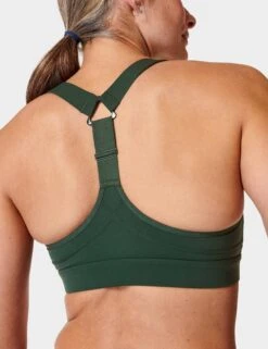 Sweaty Betty Power Medium Support Sports Bra - Trek Green -The Sports Edit Store sweaty betty power medium support bra trek green sb8993 4