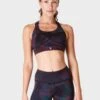 Sweaty Betty Power Medium Support Sports Bra - Black Radient Dot Print -The Sports Edit Store sweaty betty power medium support sports bra black radient dot print sb8993 1