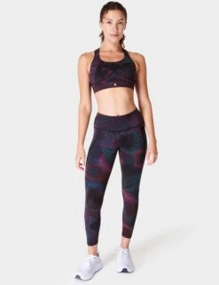 Sweaty Betty Power Medium Support Sports Bra - Black Radient Dot Print -The Sports Edit Store sweaty betty power medium support sports bra black radient dot print sb8993 2