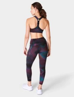 Sweaty Betty Power Medium Support Sports Bra - Black Radient Dot Print -The Sports Edit Store sweaty betty power medium support sports bra black radient dot print sb8993 7