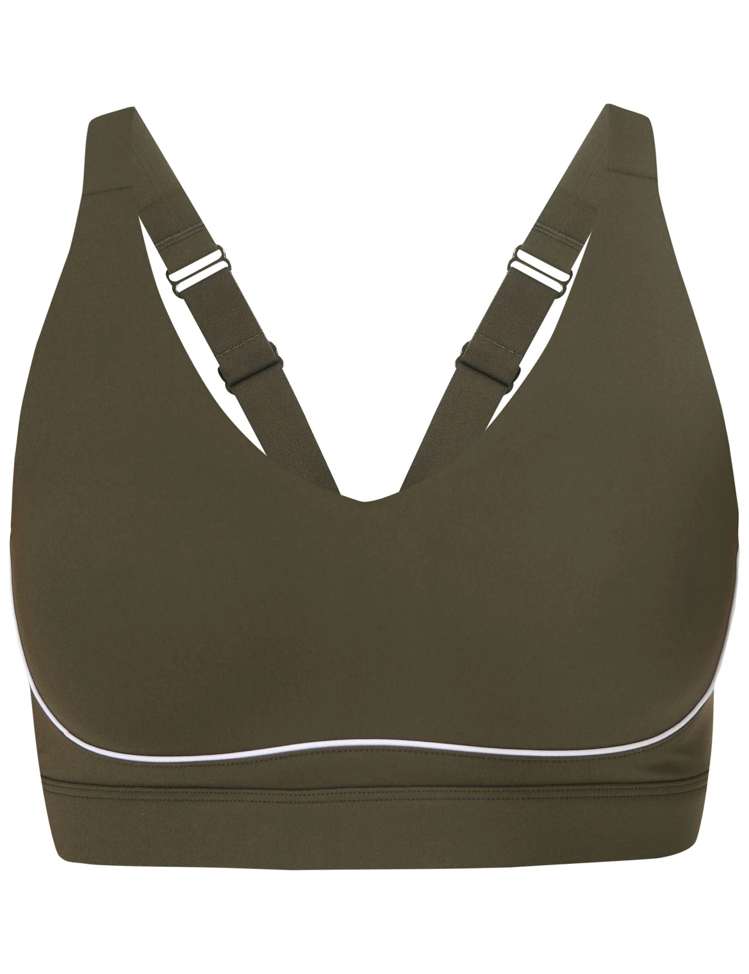 Sweaty Betty Power Pulse Bra - Nori Green/White 10 Sweaty Betty Power Pulse Bra - Nori Green/White - Image 8