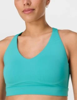 Sweaty Betty Power Pulse Bra - Ripple Blue 10 Sweaty Betty Power Pulse Bra - Ripple Blue -The Sports Edit Store sweaty betty power pulse bra ripple blue sb10044 4