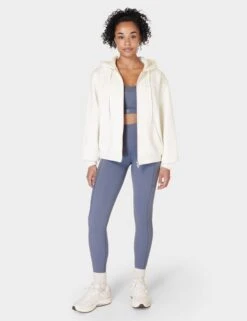 Sweaty Betty Powerhouse Zip Up Hoody - Lily White -The Sports Edit Store sweaty betty powerhouse zip up hoody lily white sb9824 9