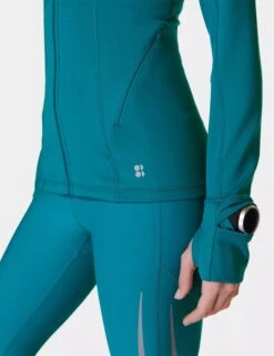 Sweaty Betty Pro Run Zip Up - Reef Teal Blue 13 Sweaty Betty Pro Run Zip Up - Reef Teal Blue -The Sports Edit Store sweaty betty pro run zip up reef teal blue sb9668 5