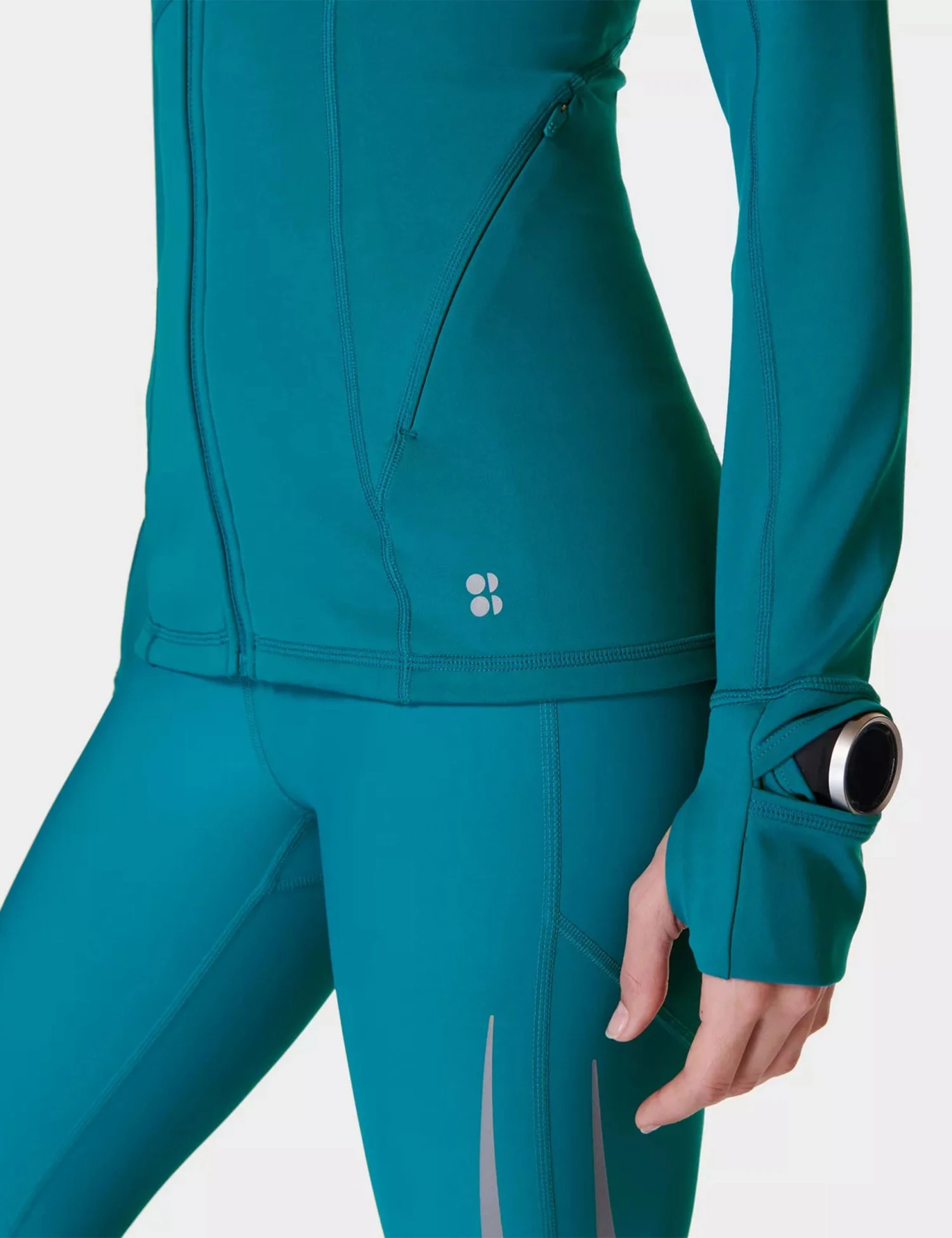 Sweaty Betty Pro Run Zip Up - Reef Teal Blue 6 Sweaty Betty Pro Run Zip Up - Reef Teal Blue - Image 4