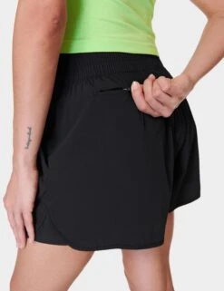 Sweaty Betty Relay Shell Shorts - Black -The Sports Edit Store sweaty betty relay shell shorts black sb8805 5