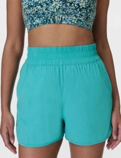 Sweaty Betty Relay Shell Shorts - Ripple Blue