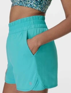 Sweaty Betty Relay Shell Shorts - Ripple Blue -The Sports Edit Store sweaty betty relay shell shorts ripple blue sb8805 5